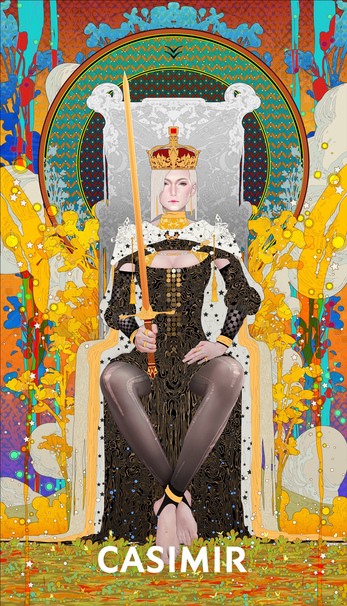 寶劍國王｜King of Swords｜CASIMIR｜版畫