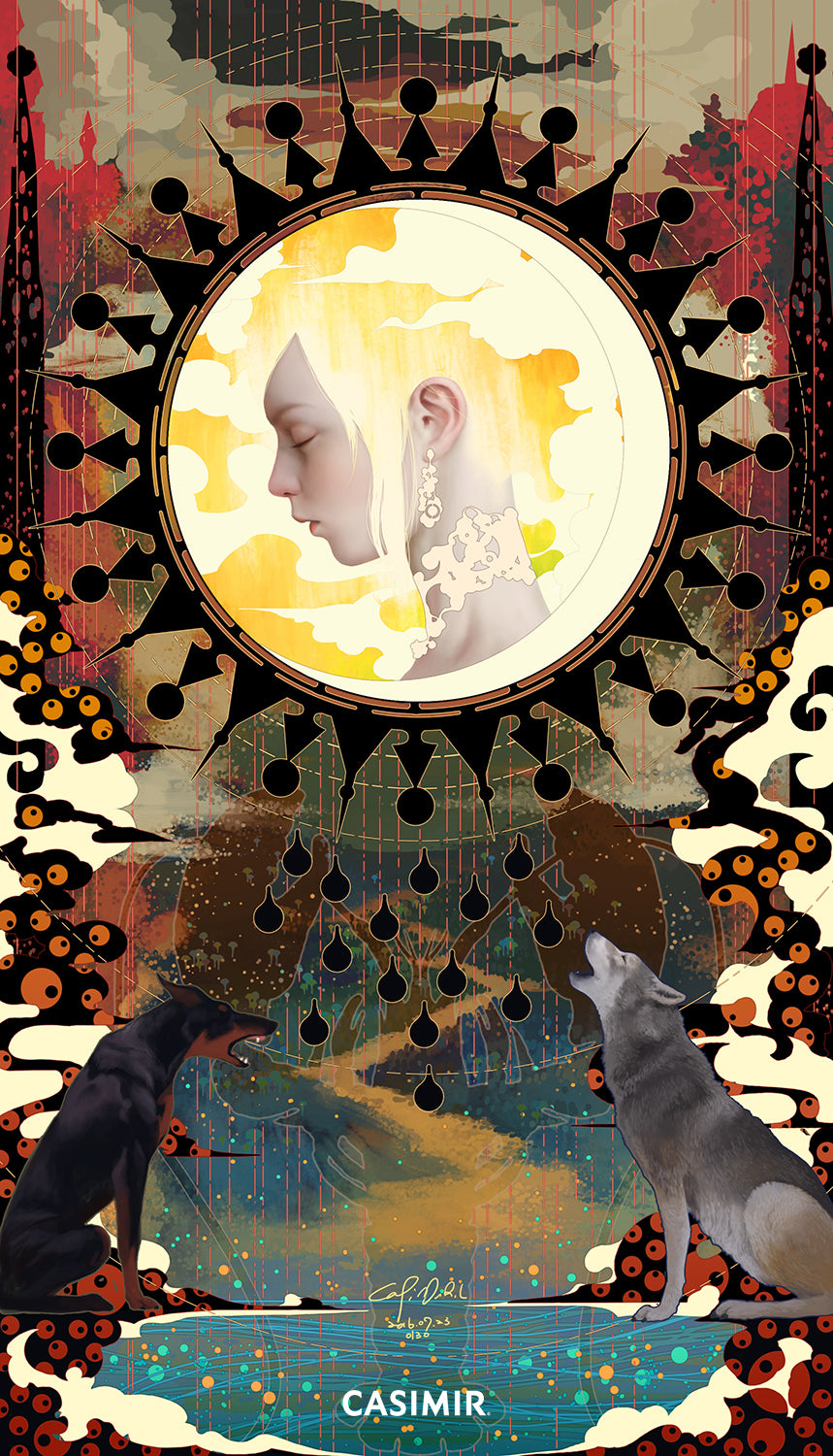 XVIII 月亮｜The Moon｜CASIMIR｜版畫
