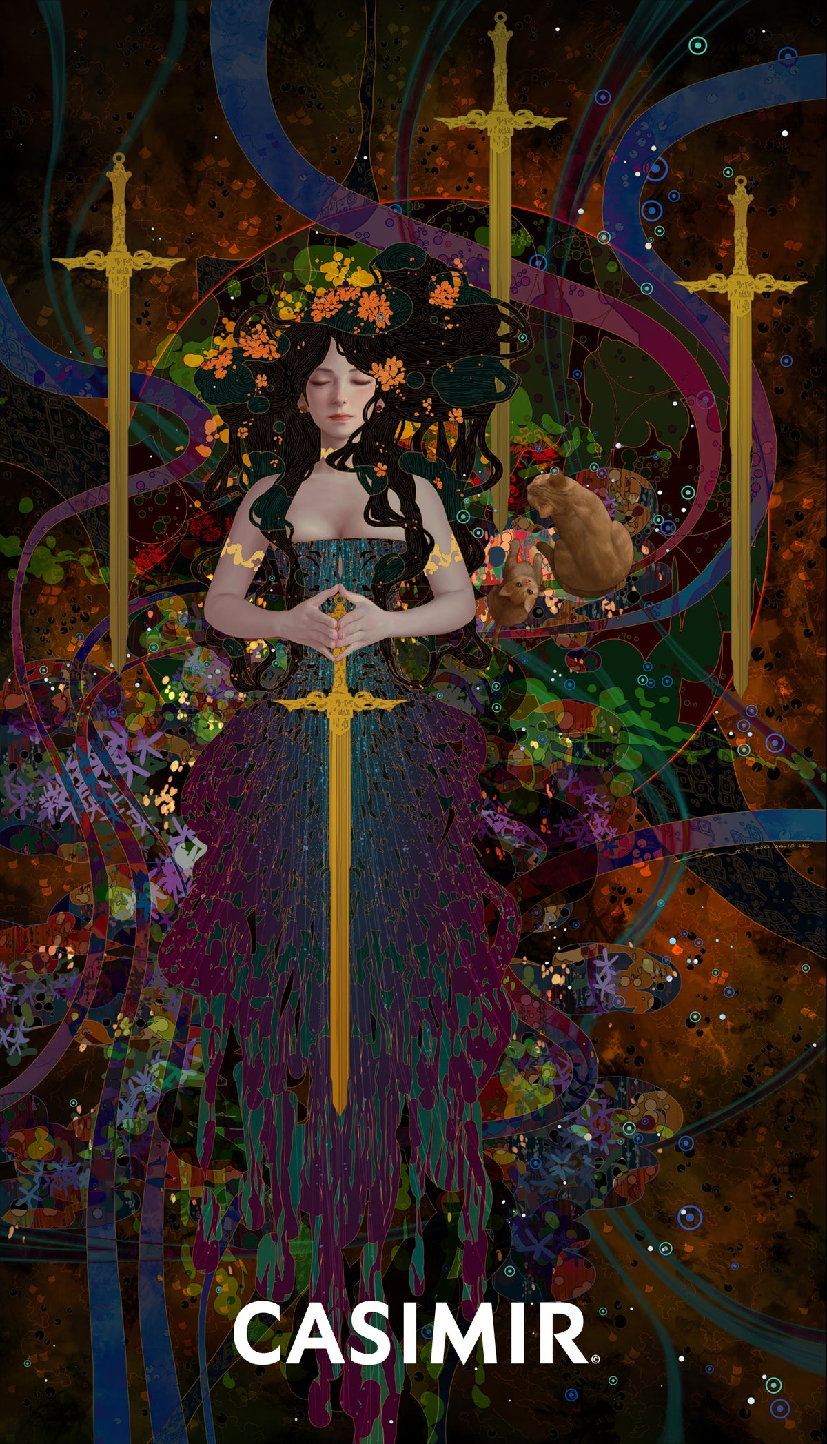 寶劍四｜Four of Swords｜CASIMIR｜版畫