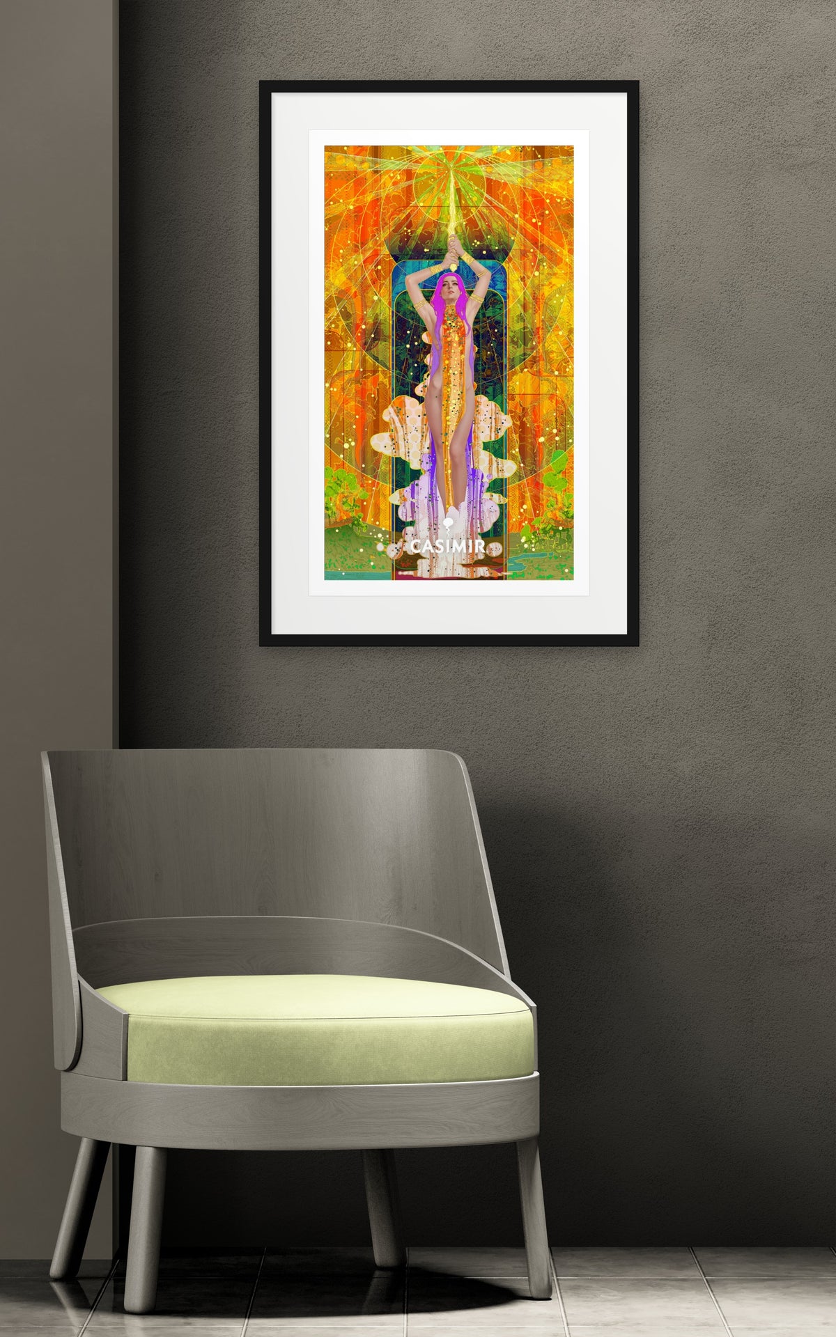 Ace of Wands | CASIMIR | Print – hung on the wall