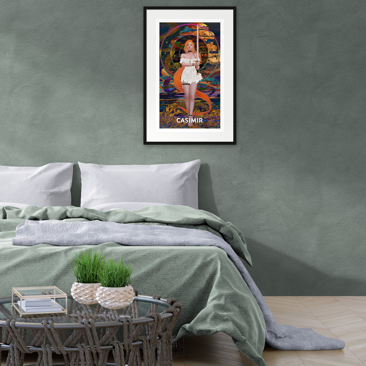 Page of Swords | CASIMIR | Print – hung on the wall